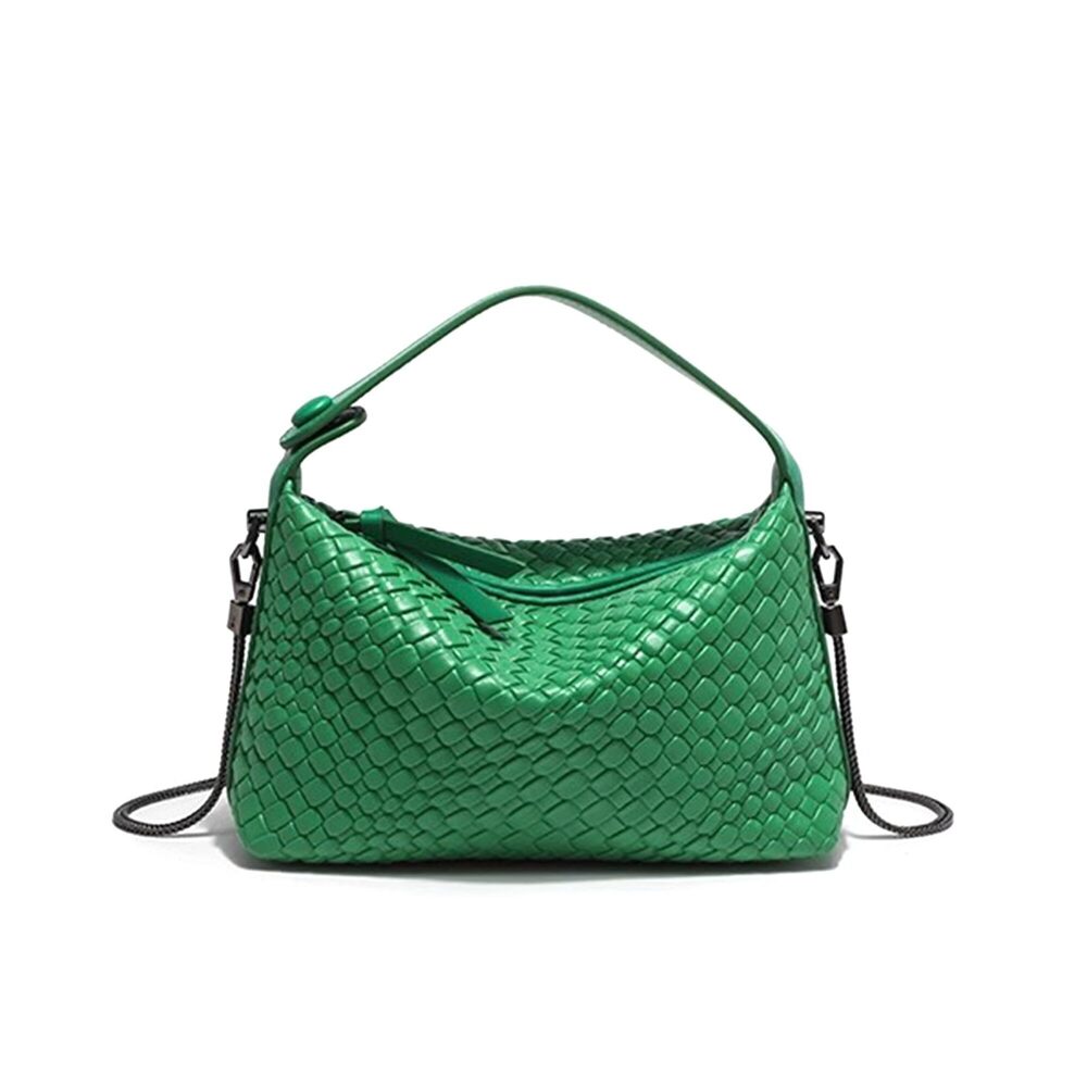 7867 Hobo Bag Vegan Leather Small Tote Crossbody Shoulder Purse Woven